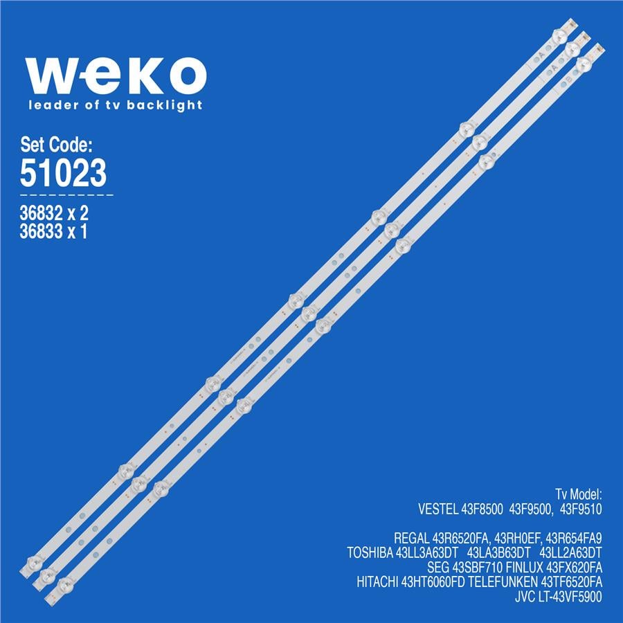 Wkset-6023 36832X2 36833X1 17Dlb43Ver11-A/B 3 Adet Led Bar (7+