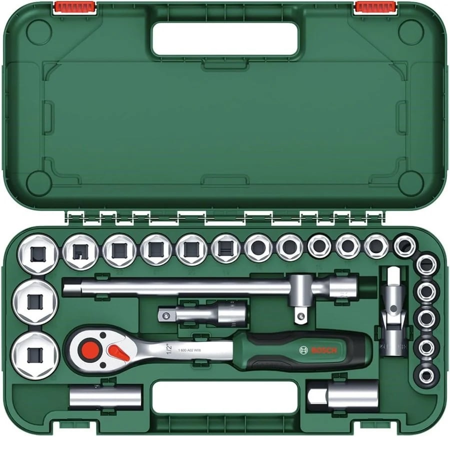 Bosch 1600A02Z9F 1/2'' Cırcırlı 25 Parça Lokma Takımı