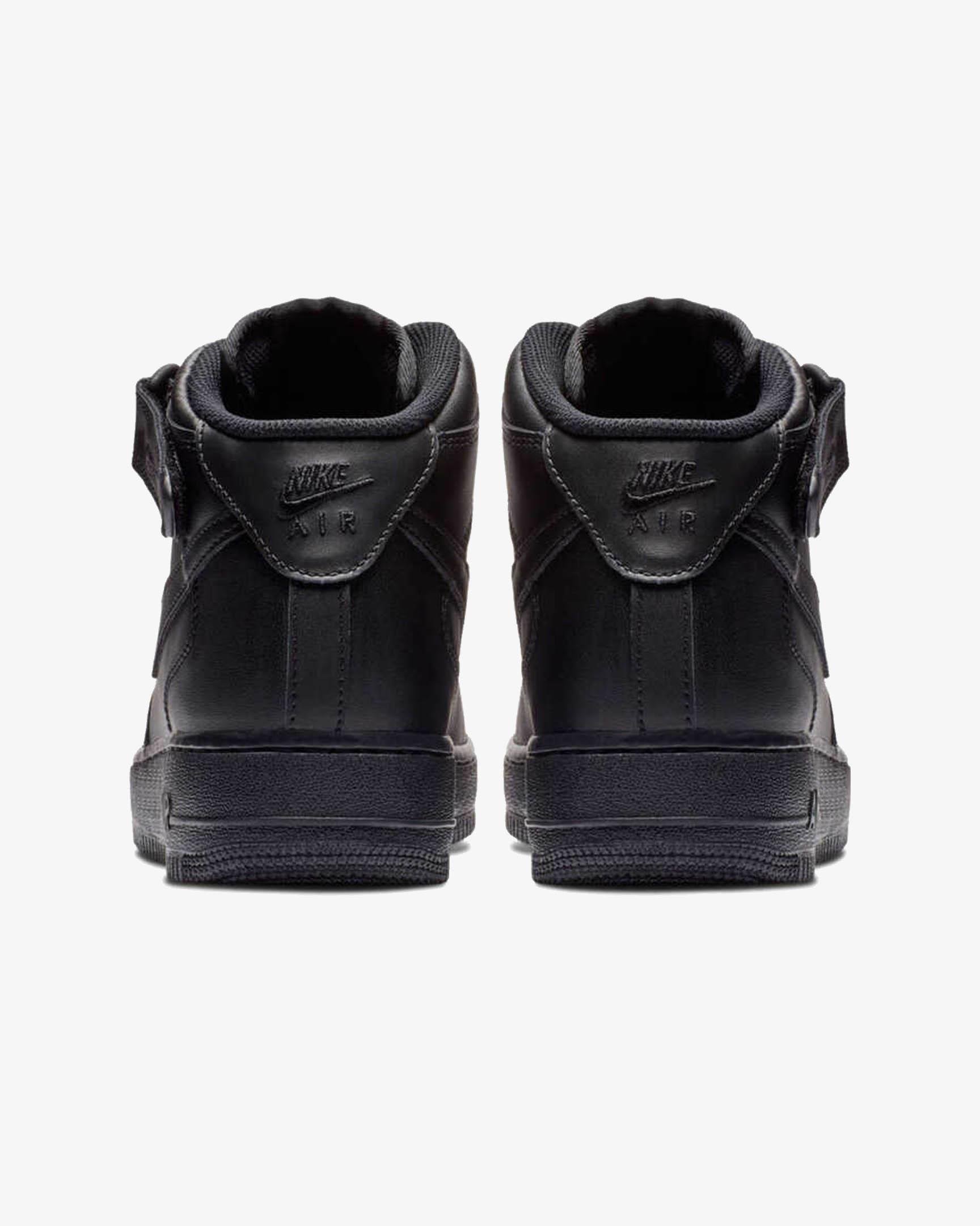 Nike Air Force 1 Mid Erkek Siyah Gunluk Ayakkab Olemark