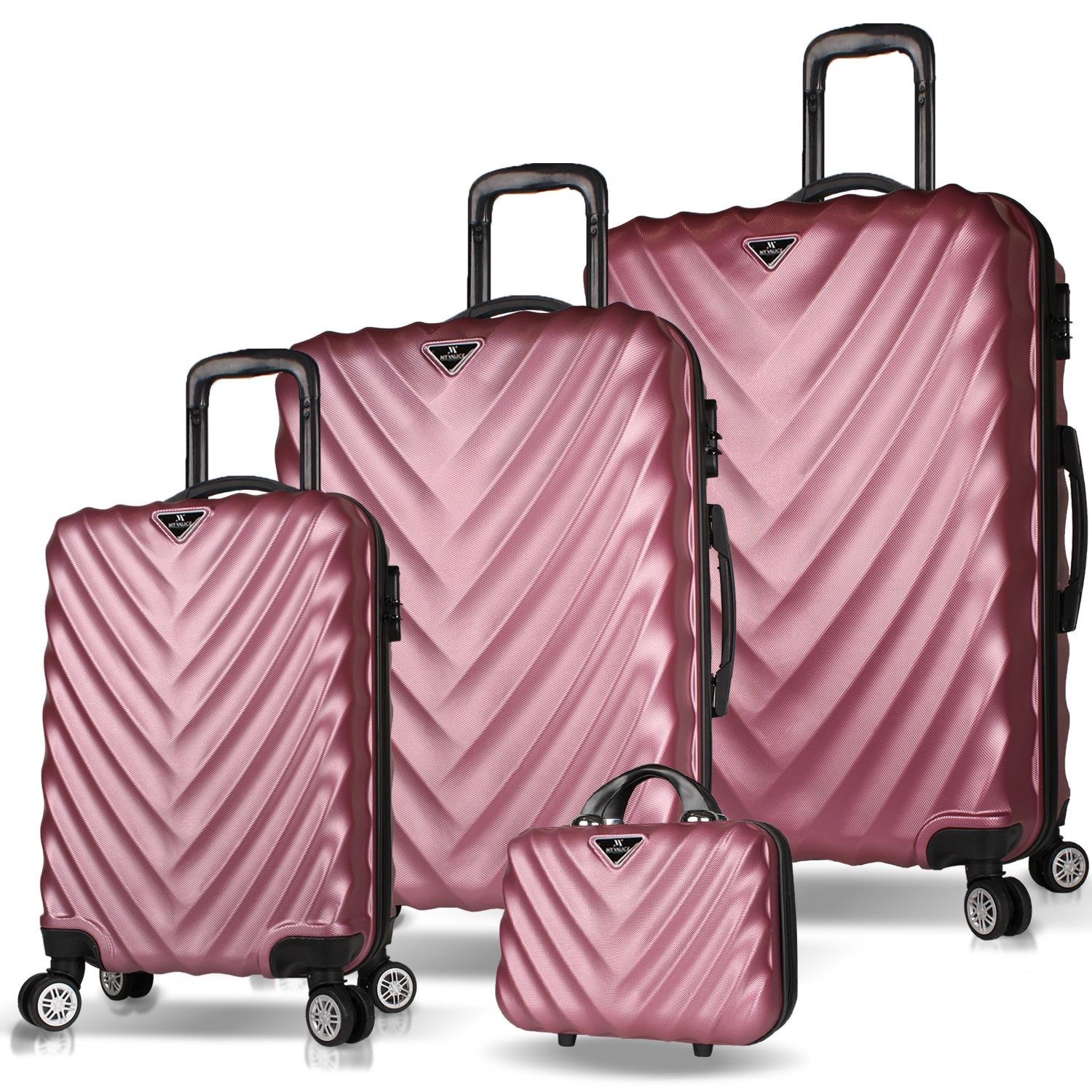 My Valice Lotus Abs Travel Suitcase Set of 4 Rose gold | My Valice