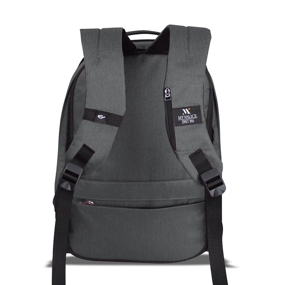 My Valice Smart Bag COSMO Usb Şarj Girişli Körüklü Notebook Sırt Çantası  Gri | My Valice