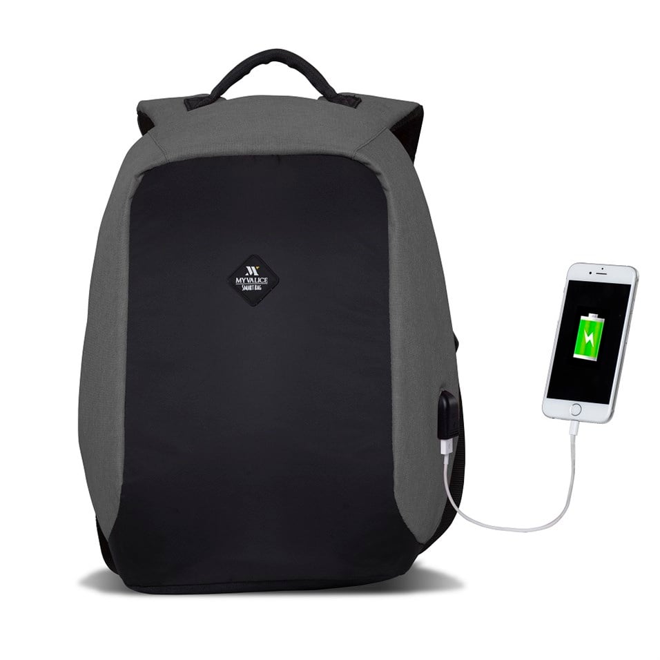 My Valice Smart Bag Secret Usb Şarj Girişli Akıllı Sırt Çantası Gri | My  Valice