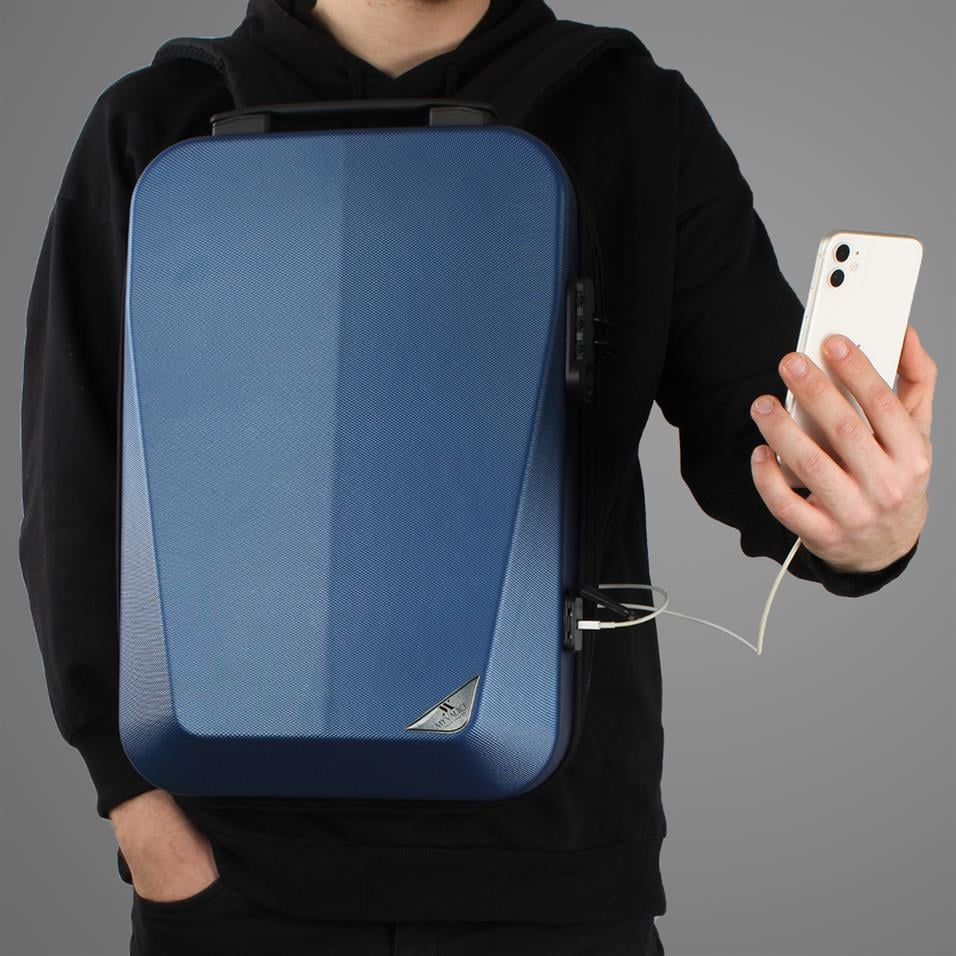 My Valice Smart Bag STRONG Usb Şarj Girişli Unisex ABS Akıllı Sırt Çantası  Lacivert