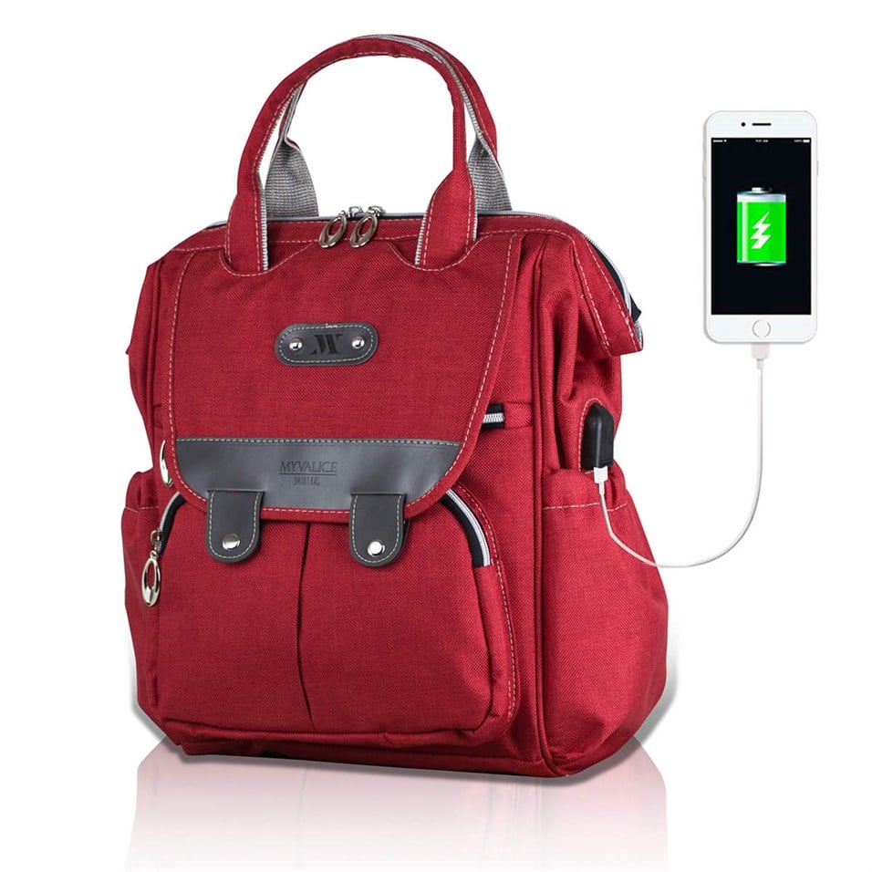 My Valice Smart Bag Tiny Usb'li Anne Bebek Bakım ve Sırt Çantası Kırmızı | My  Valice