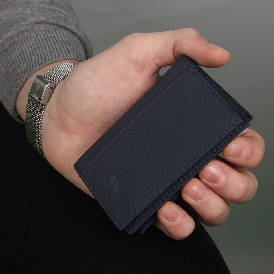 My Valice Unisex Genuine Leather Wallet and Cardholder 1818 Navy Blue | My  Valice