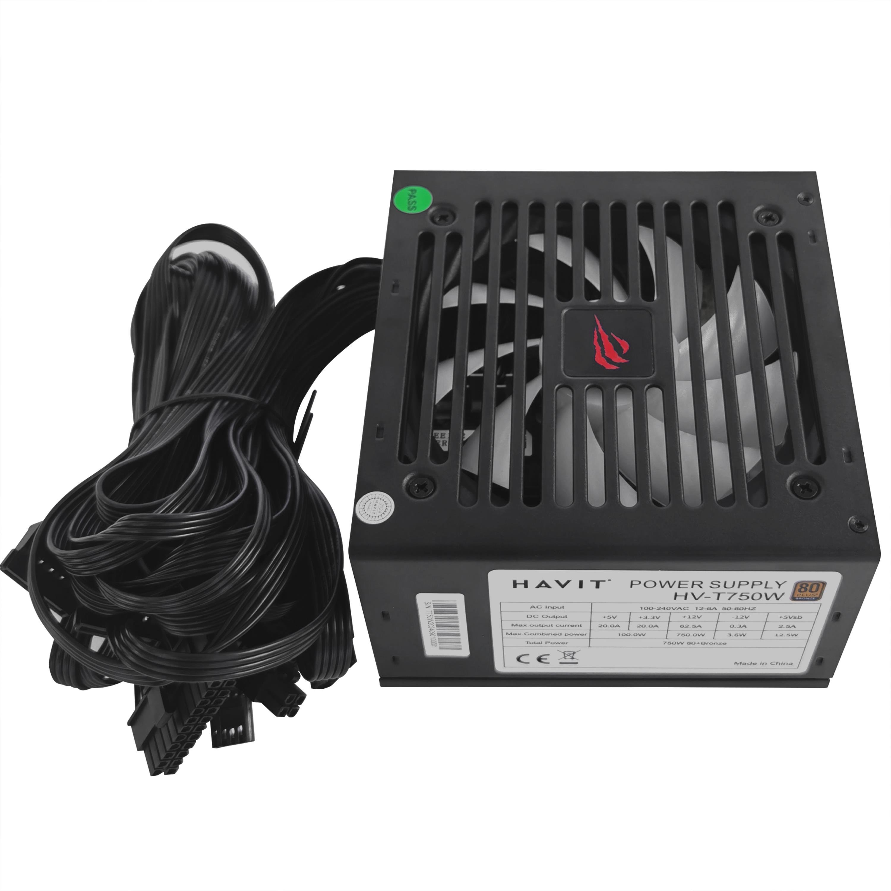 Havit Gamenote HV-T750W Power Supply - Siyah