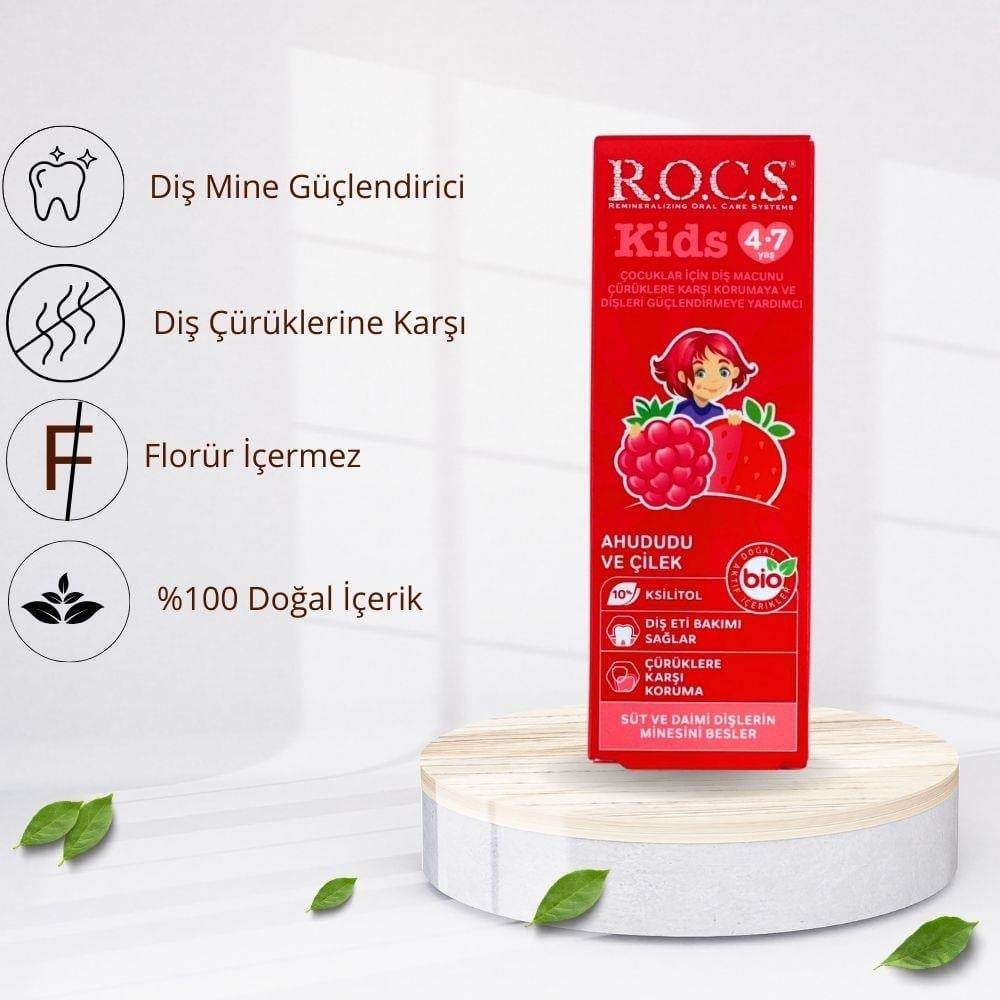 ROCS Ahududu ve Çilek Aromalı Diş Macunu(4-7)