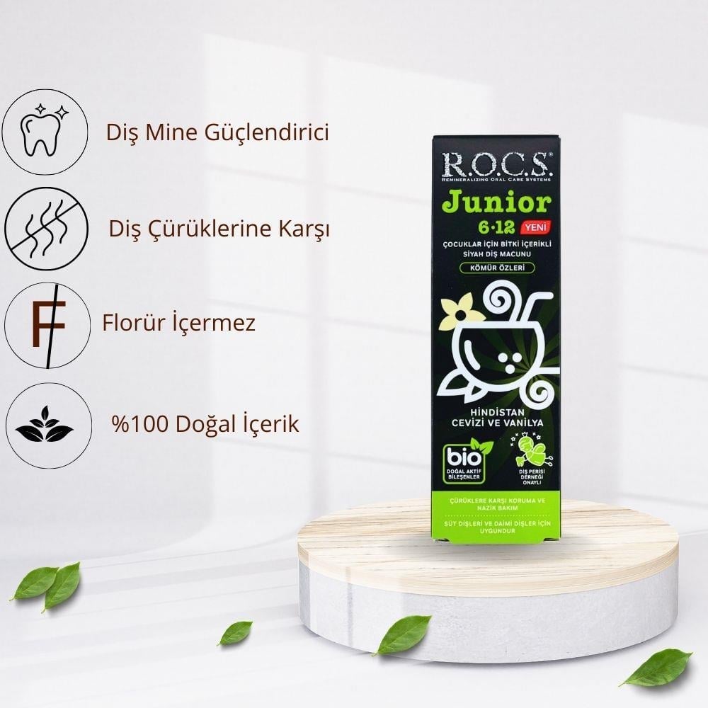 ROCS Hindistan Cevizi Vanilya Tadında Diş Macunu)6-12yaş)