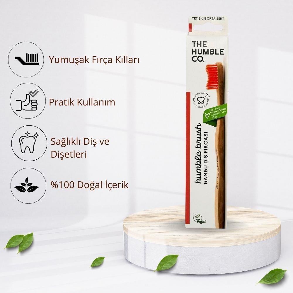 THE HUMBLE CO. Bambu Diş Fırçası Kırmızı