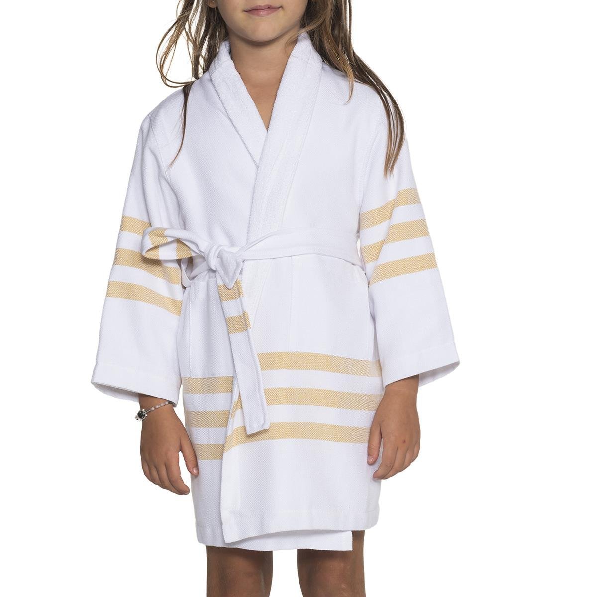 Bala Sultan Kids Bathrobe White - Yellow