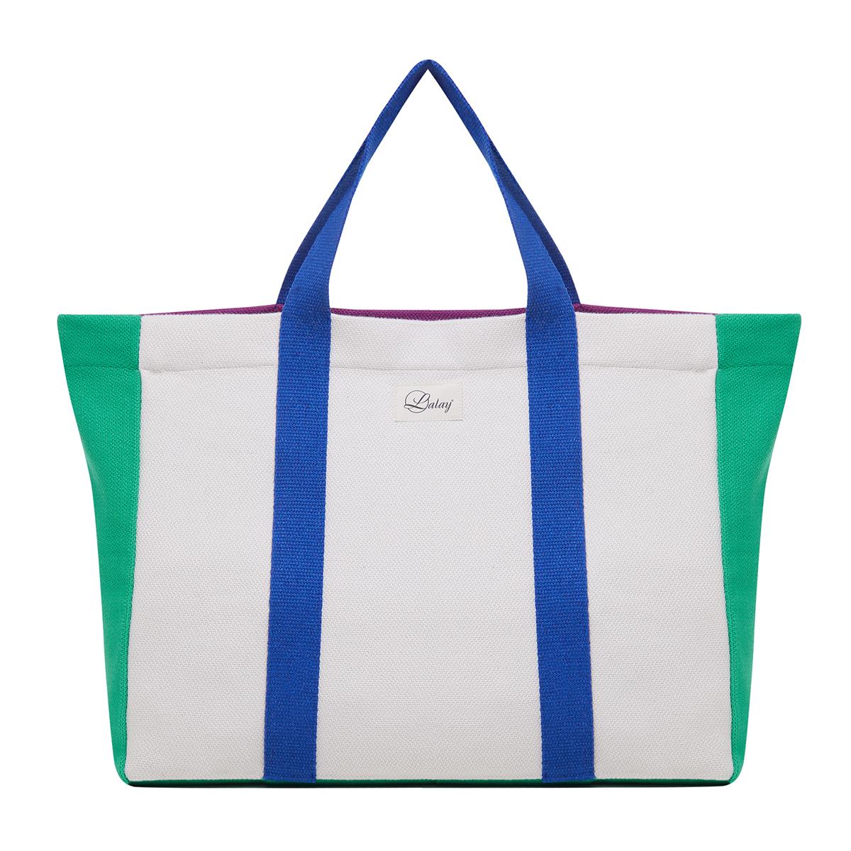 Bag 3 colors Bag Natural - Navy - Green Bee - Light Purple