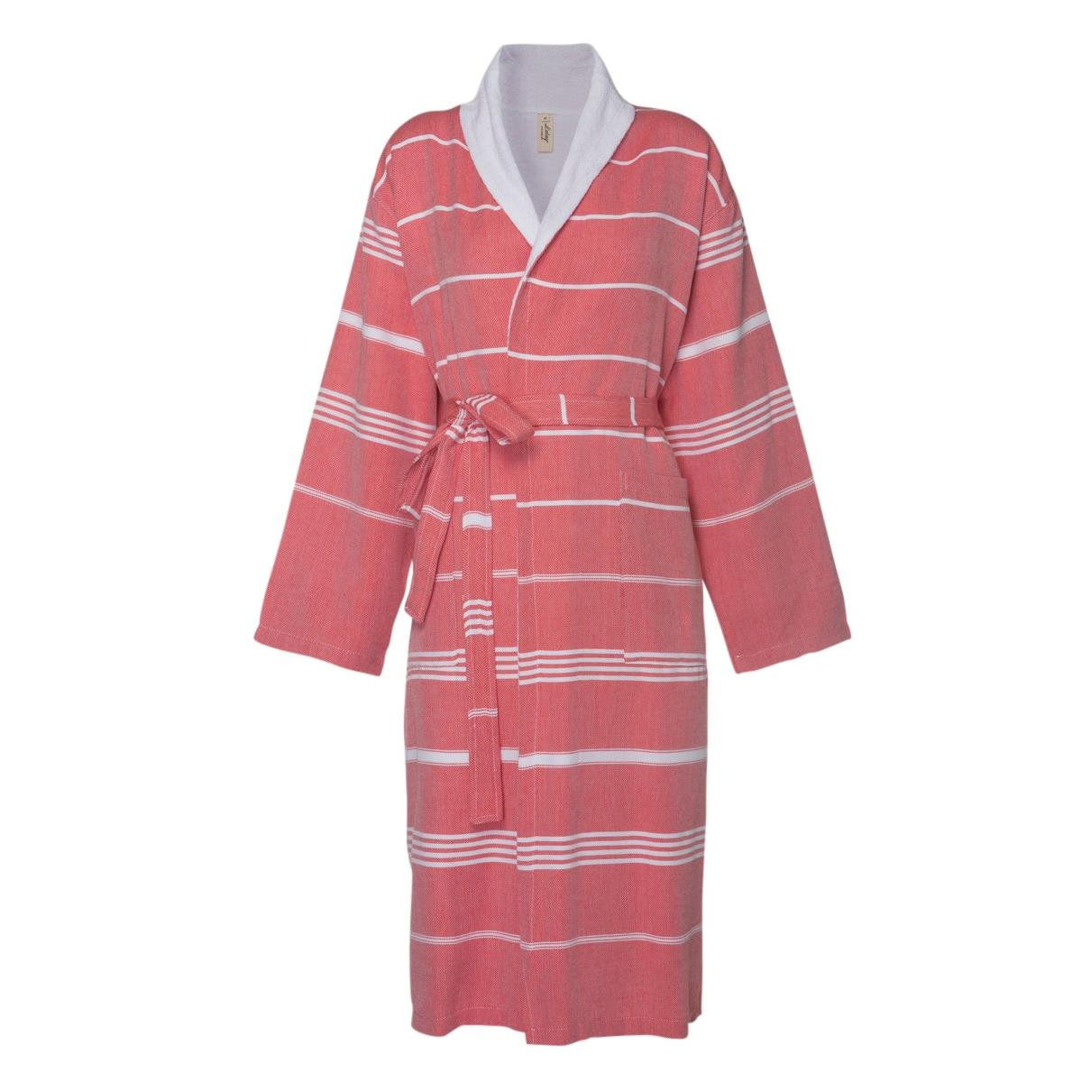 Leyla Bathrobe with Terry Lining Red