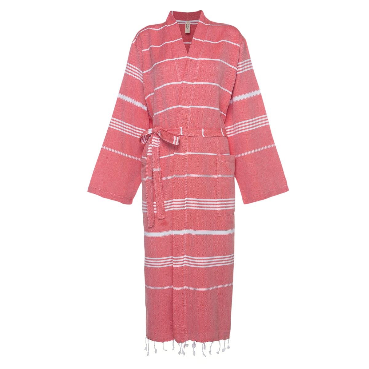 Leyla Bathrobe Kimono Red