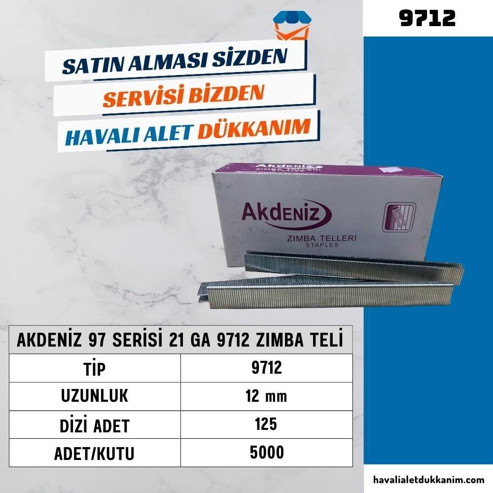 Akdeniz 97 Serisi 21 Ga 9712 Zımba Teli 5000 Adet