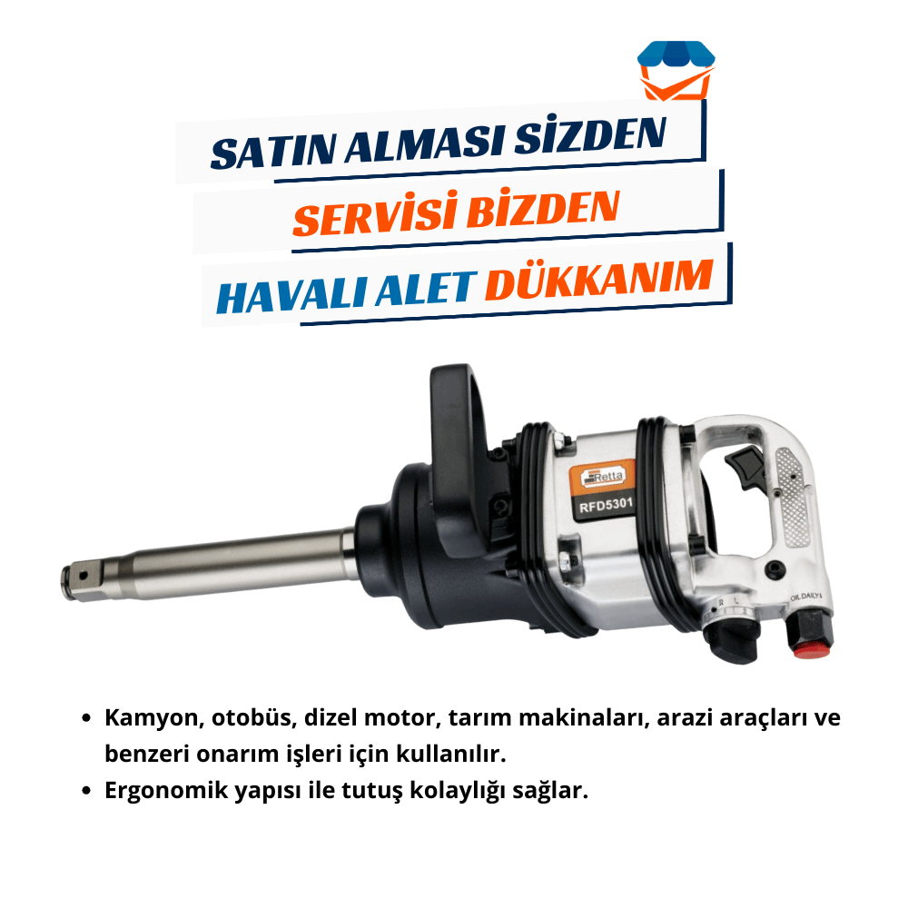 RETTA RFD5301 Havalı Somun Sökme 1'' | Havalı Alet Dükkanım