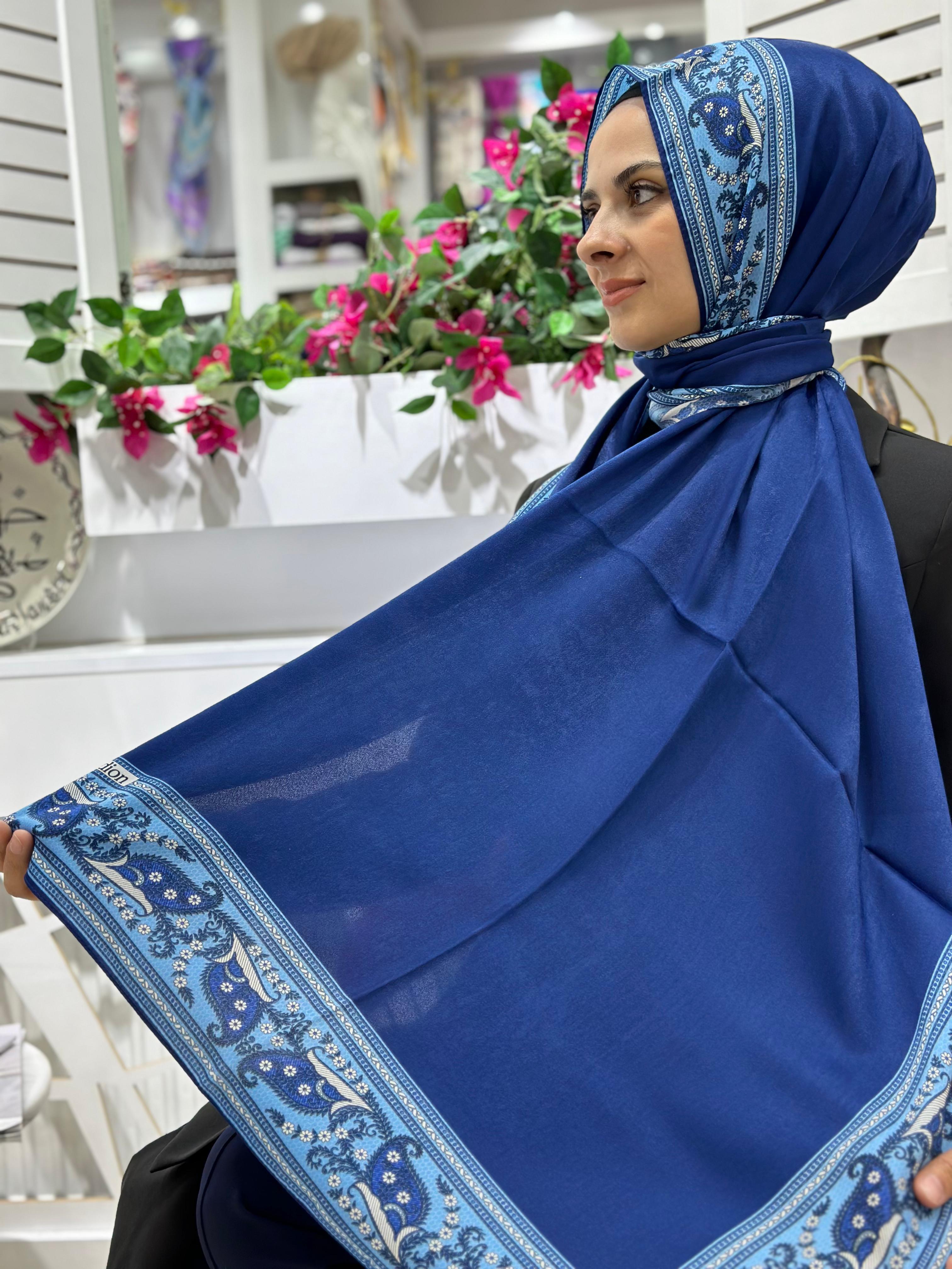 Cardion Premium Deluxe Şal Saks Mavi