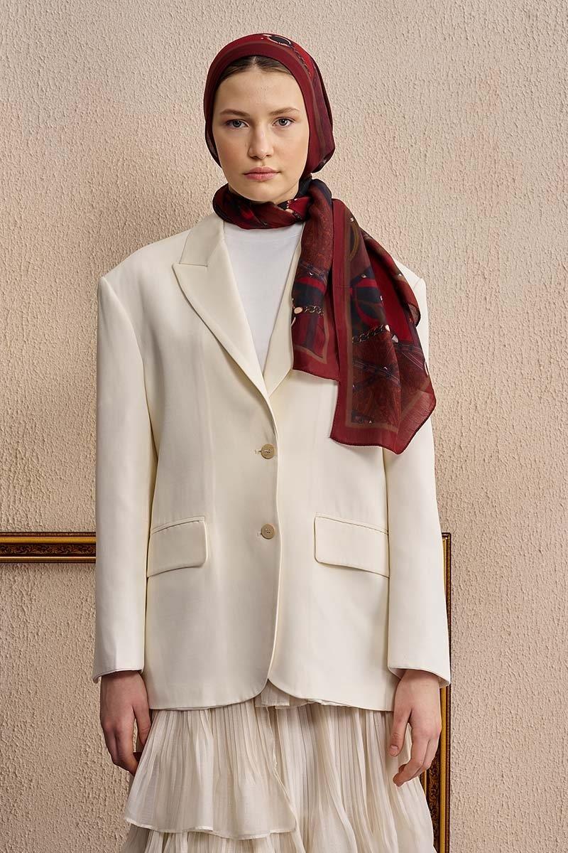 Ed Scarf Celebrity Sable Şal Bordo Rengi