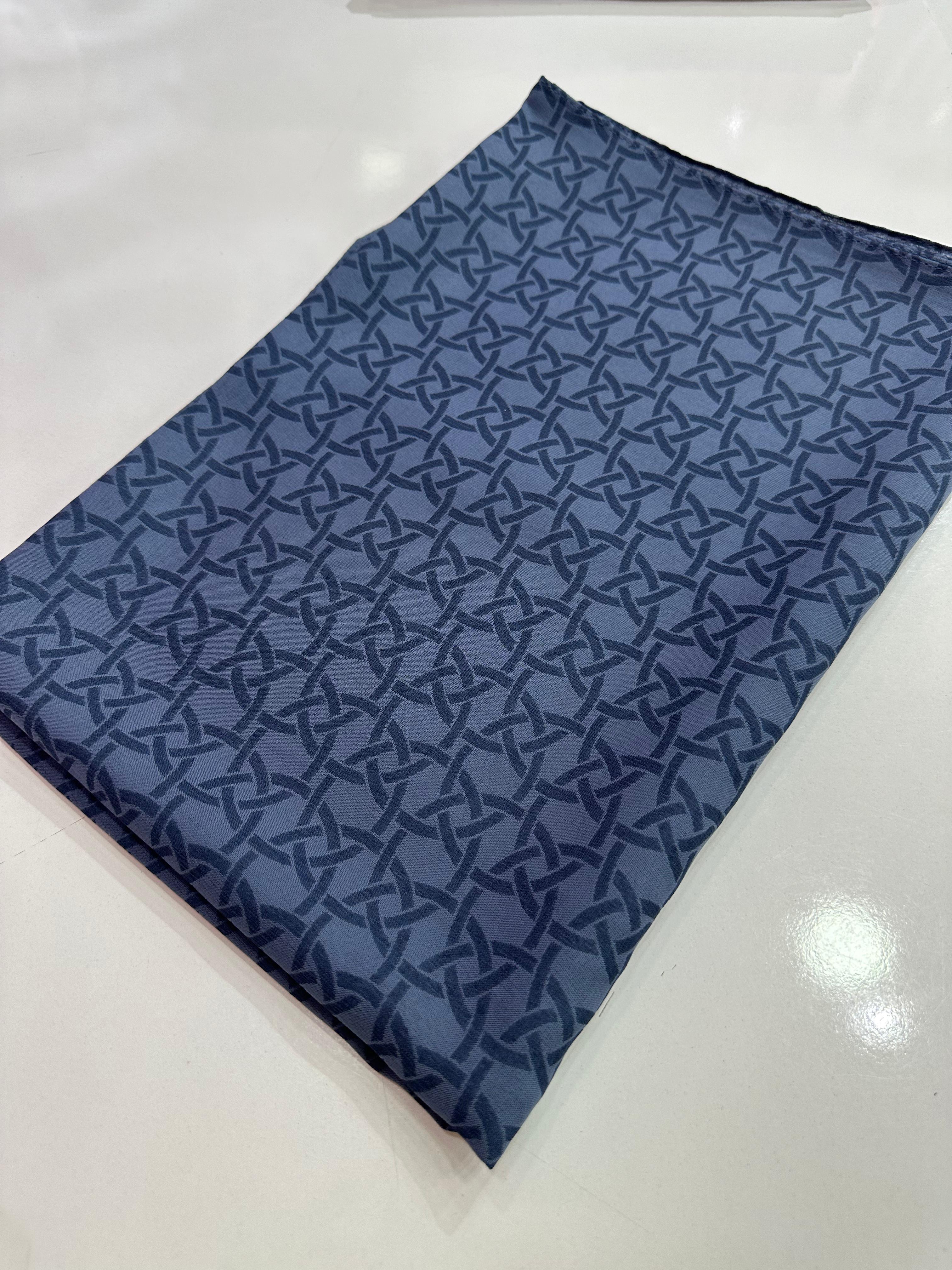 Geometrik Desen Şal (İndigo)