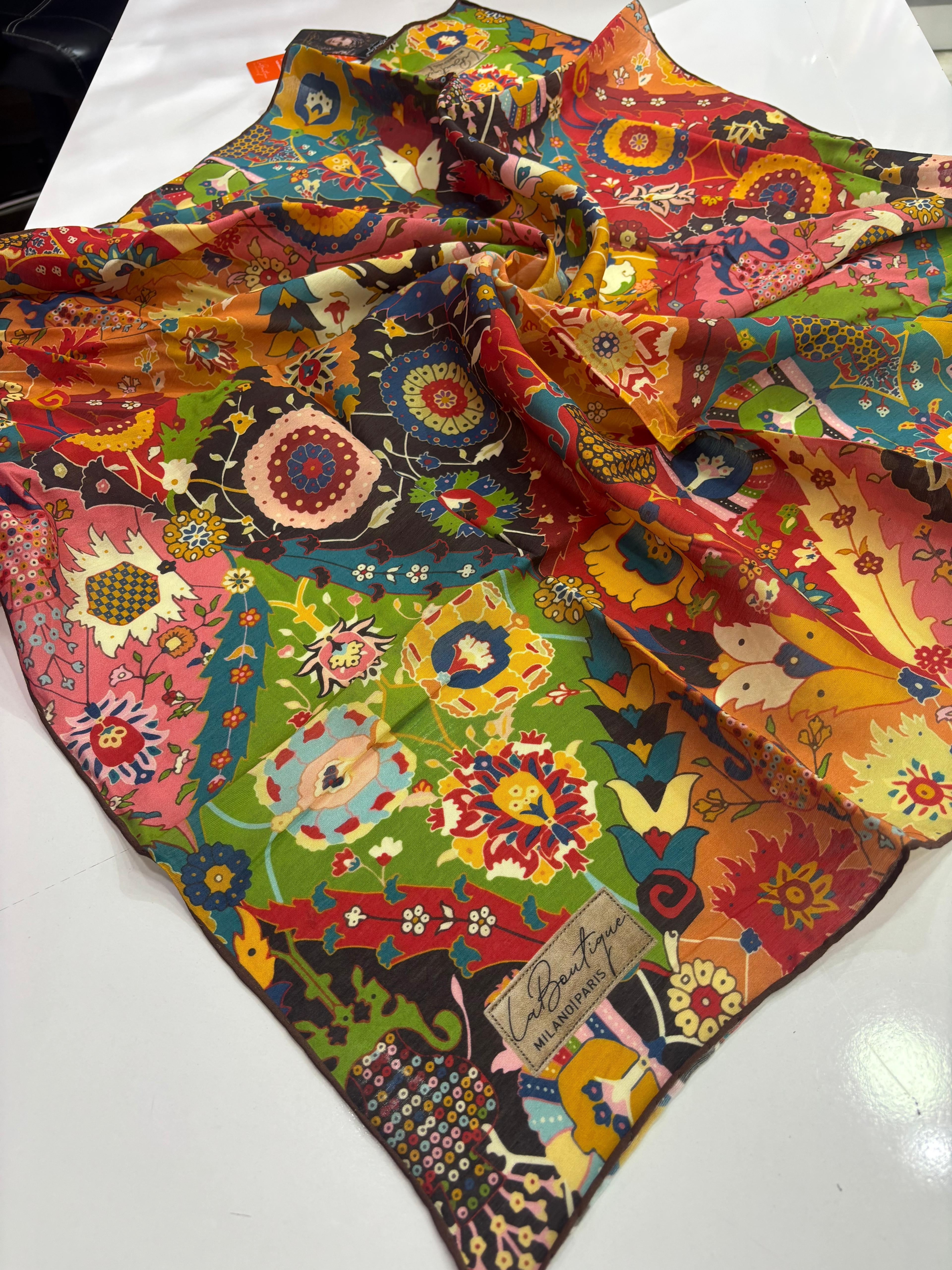La Boutique Desenli Güz Eşarp 2407-01