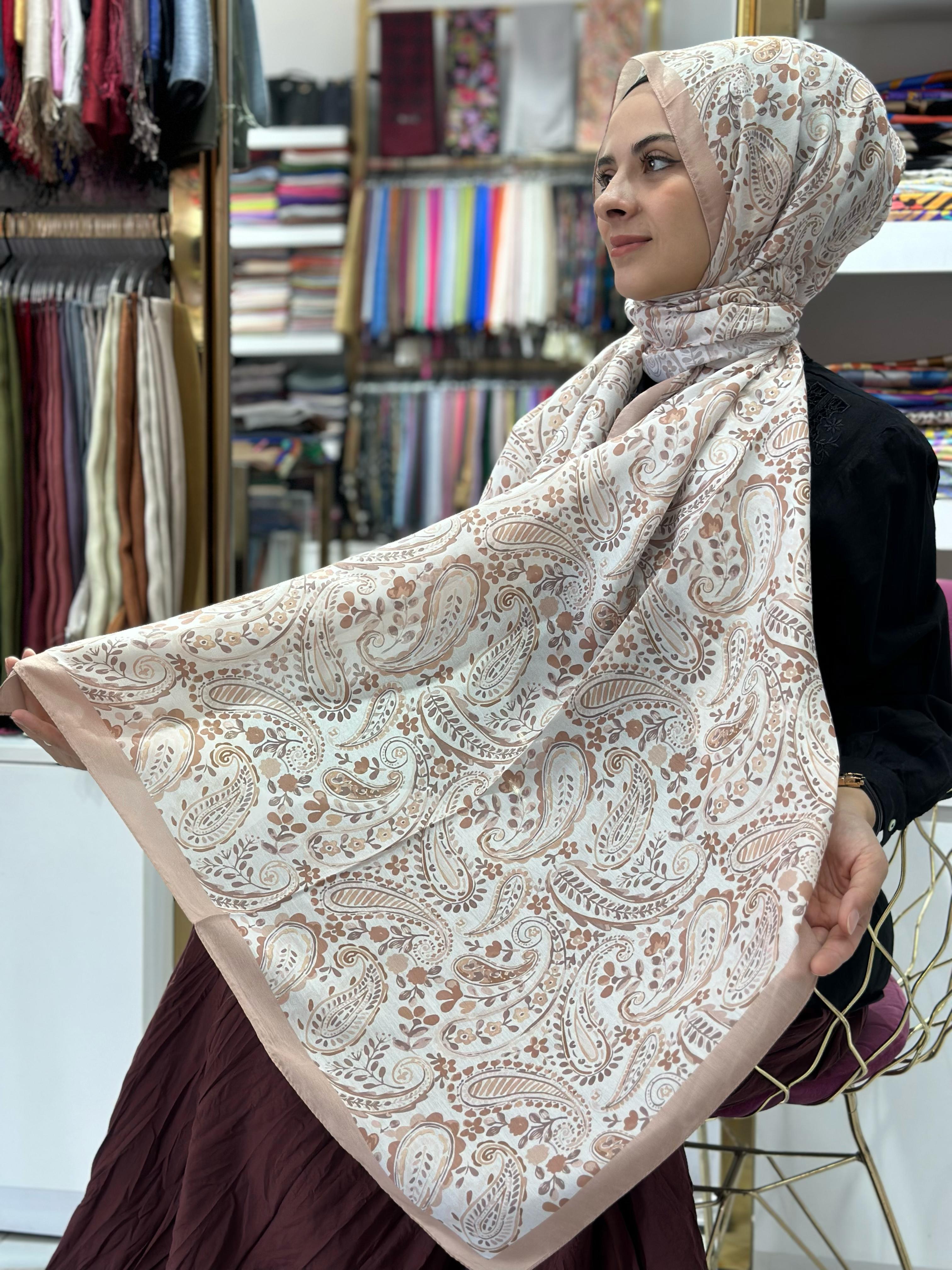 Siyane Desenli Soft Şal 04