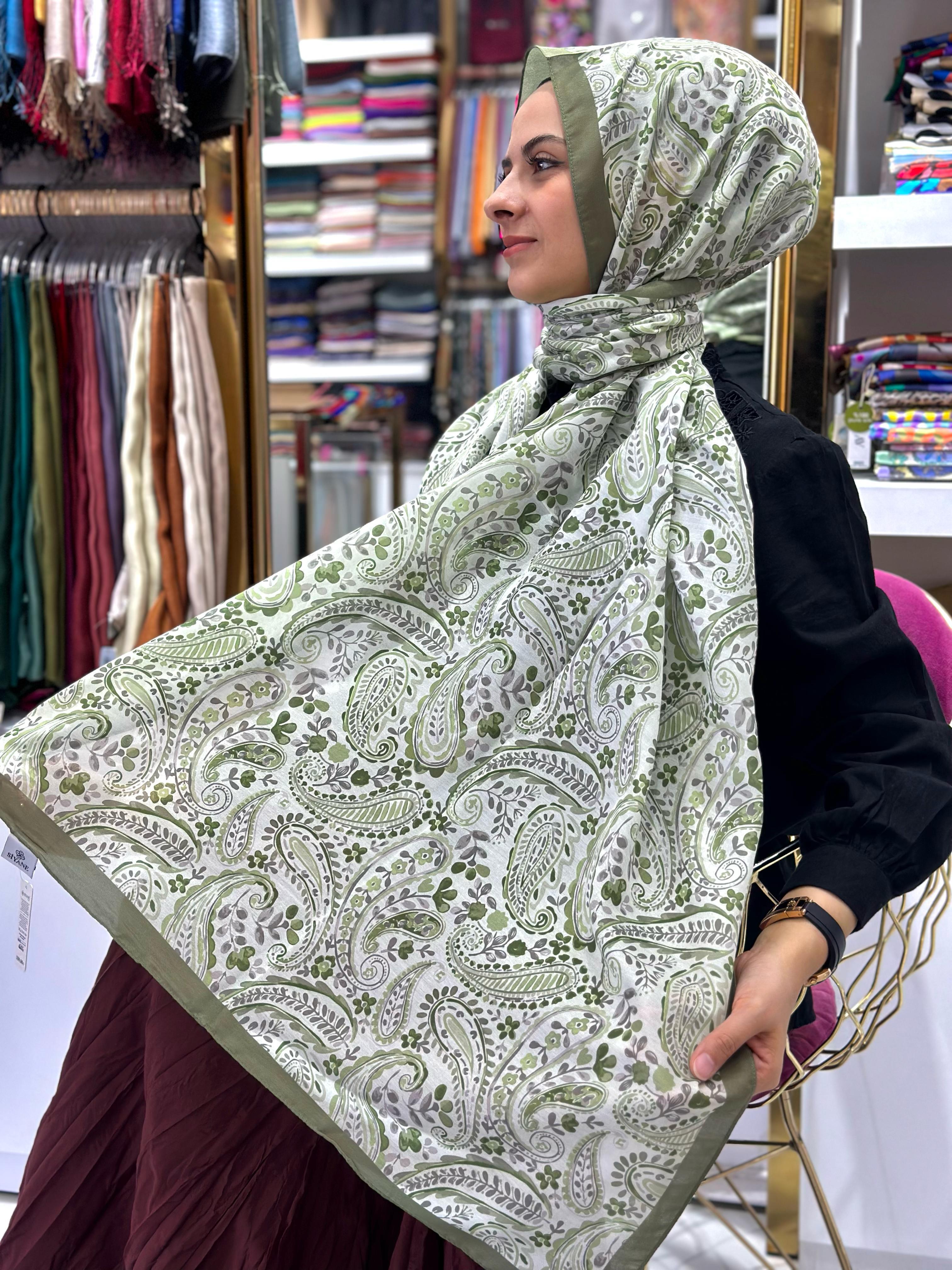 Siyane Desenli Soft Şal 06