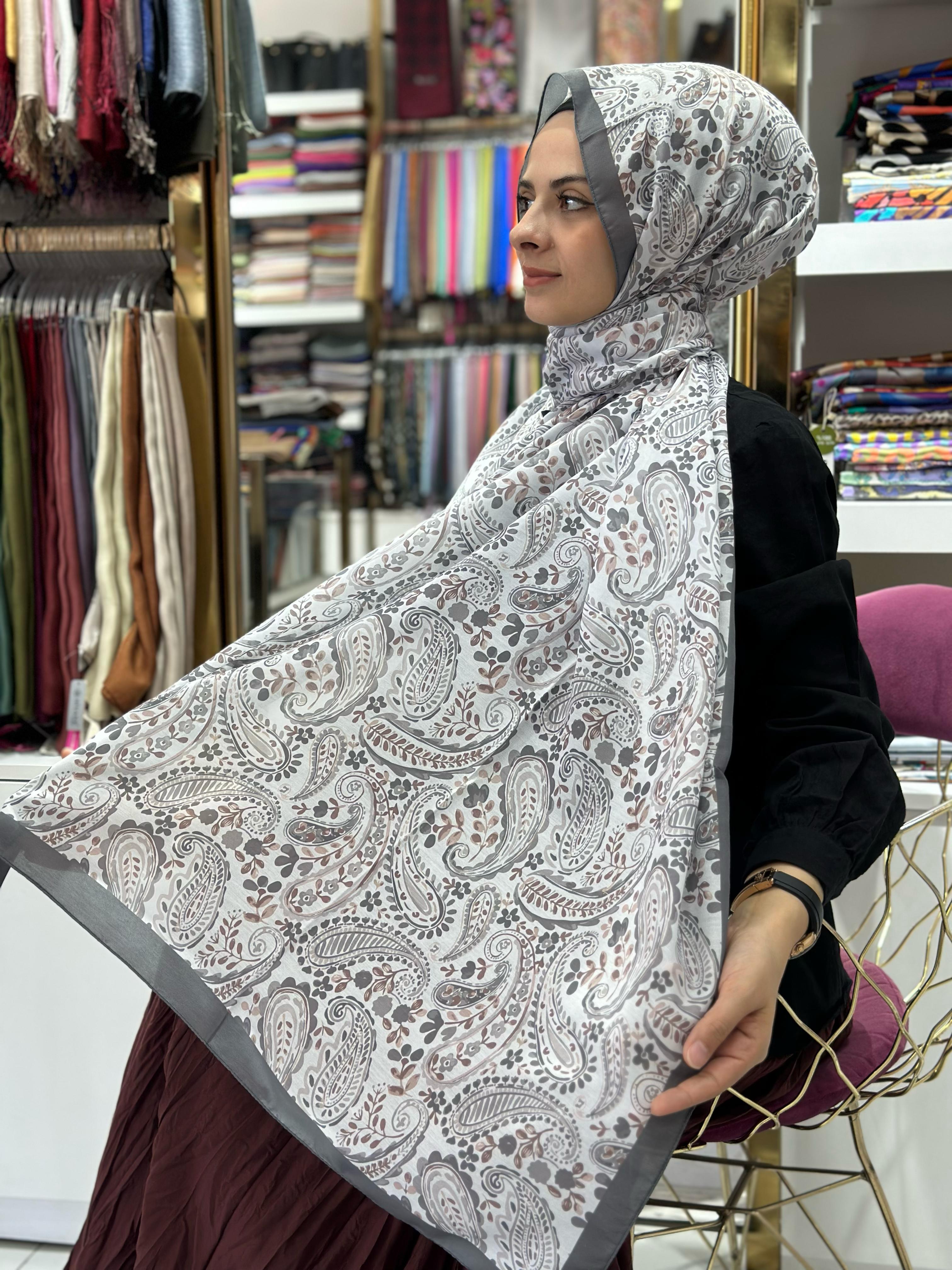 Siyane Desenli Soft Şal 10