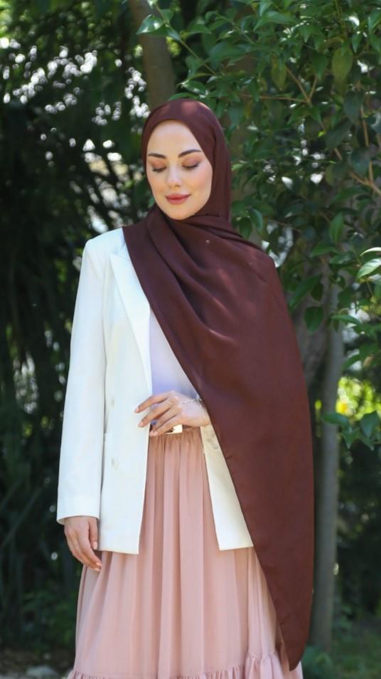 Locella Luna Şal Çikolata Kahve-2