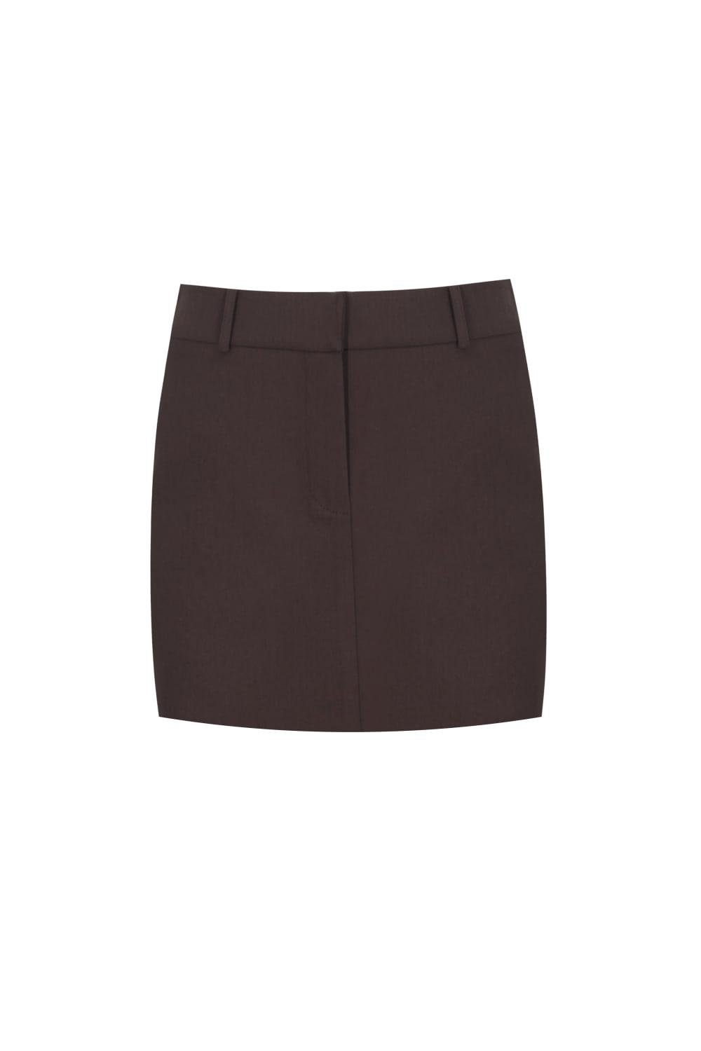MIRA MINI SKIRT BROWN