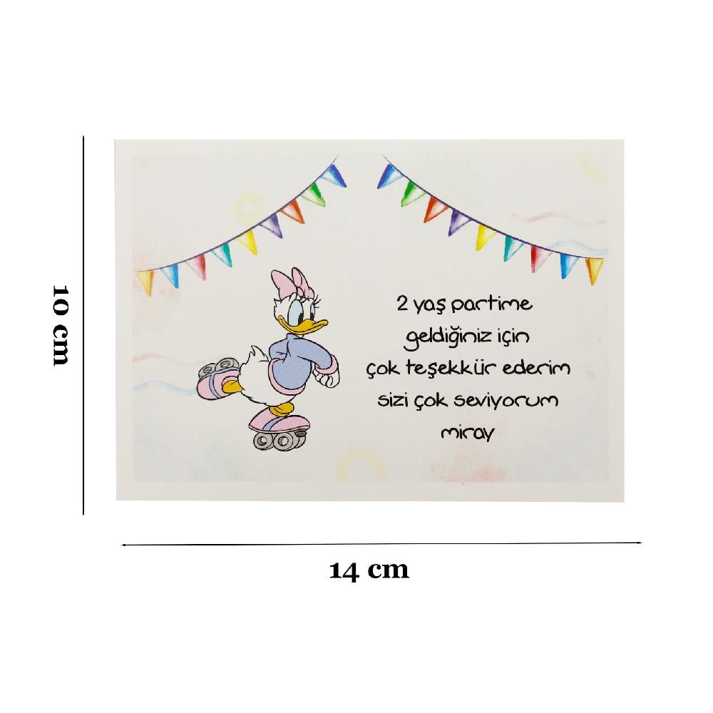 10x14 CM Kişiselleştirilebilir Doğum Günü Tebrik Kartı Model-5