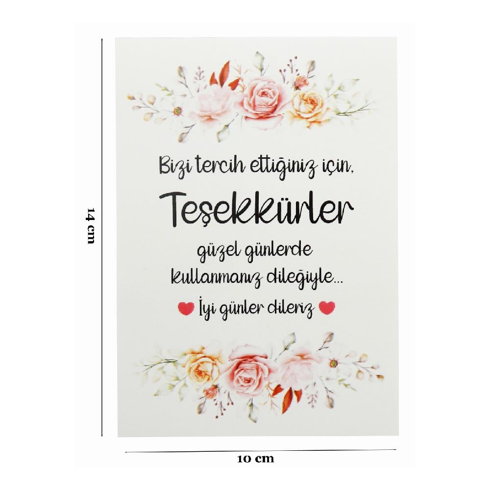 10x14 Teşekkür Kartı Model-3