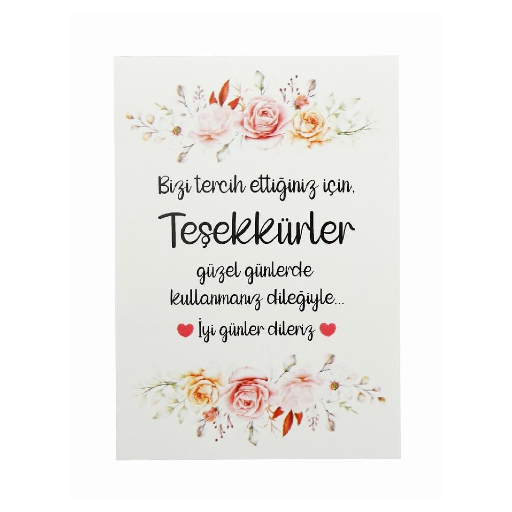 10x14 Teşekkür Kartı Model-3