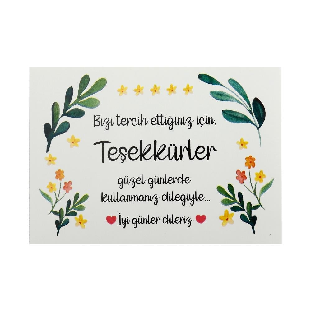 10x14 Teşekkür Kartı Model-4