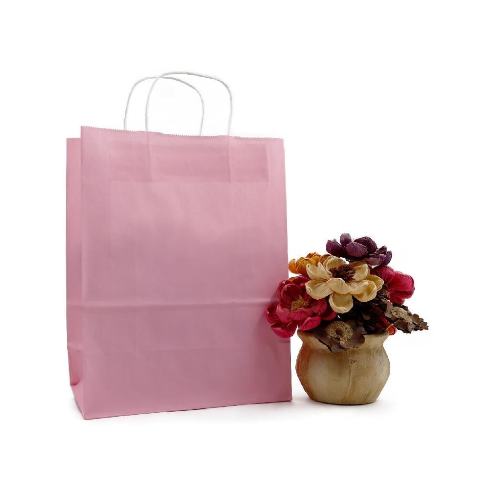 25x31 Pembe Renkli Kağıt Poşet