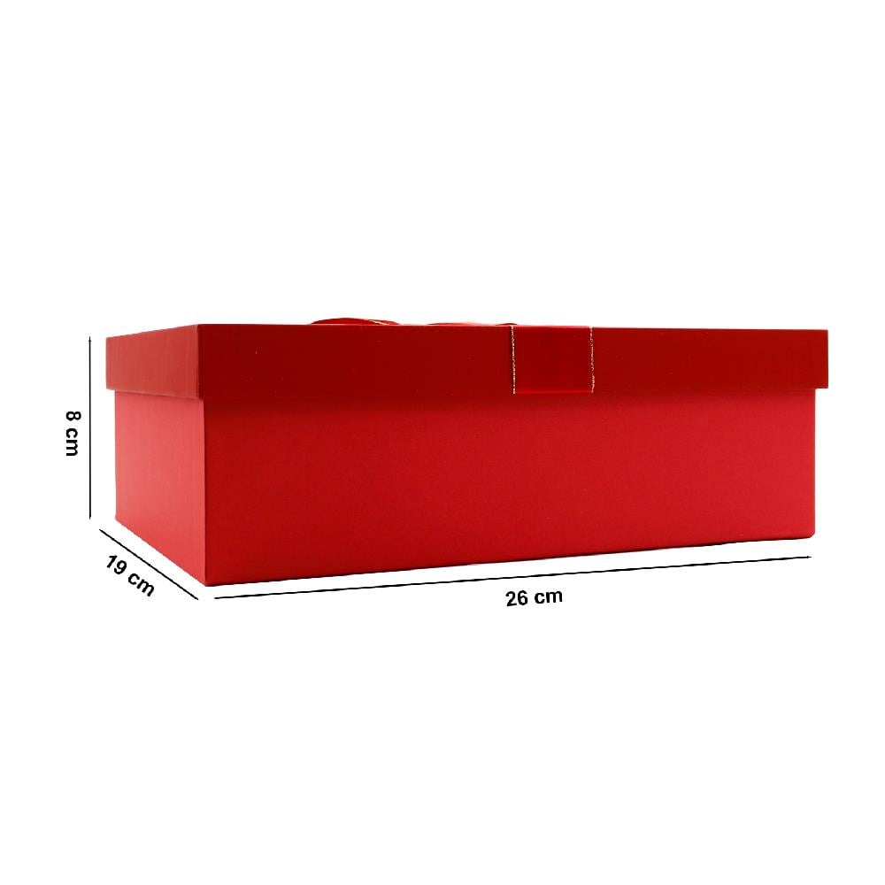 26x19 CM Kırmızı Renk Premium Kalite Hediye Kutusu