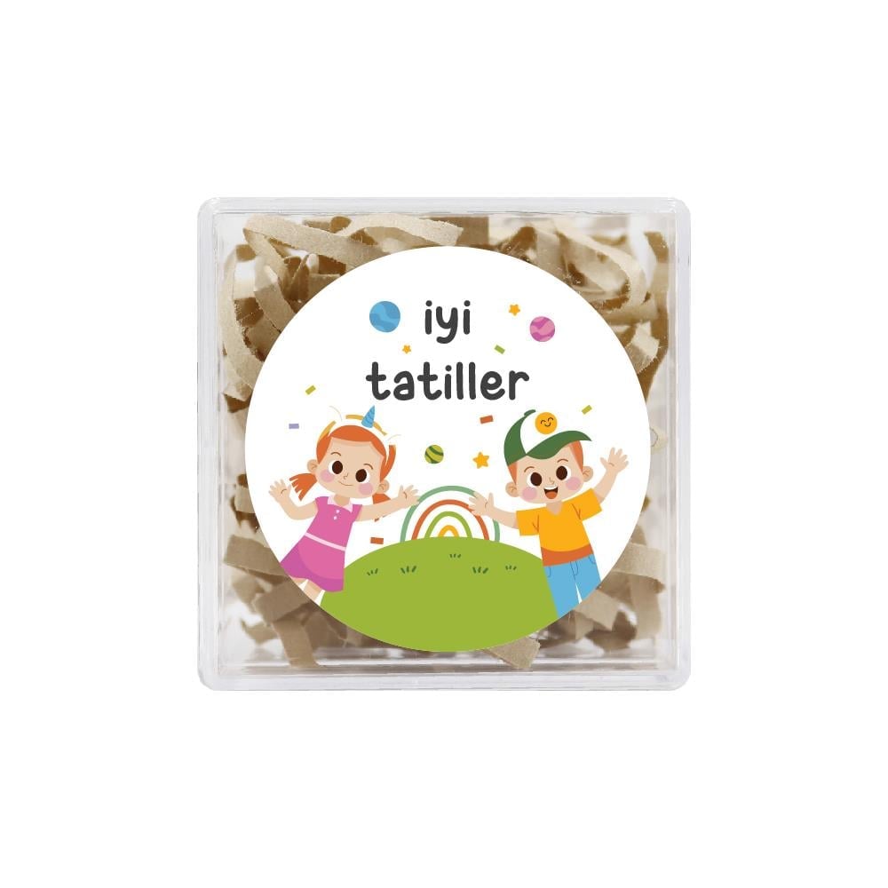 4 CM İyi Tatiller Baskılı Etiket Model-1