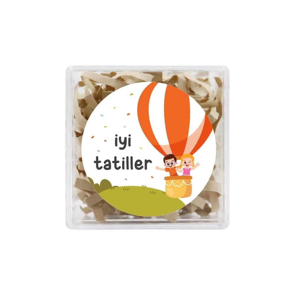 4 CM İyi Tatiller Baskılı Etiket Model-2