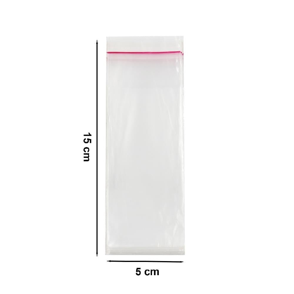 5x15 Şeffaf Bantlı Poşet