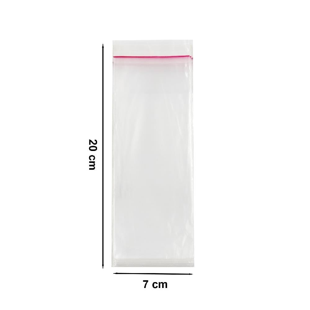 7x20 Şeffaf Bantlı Poşet