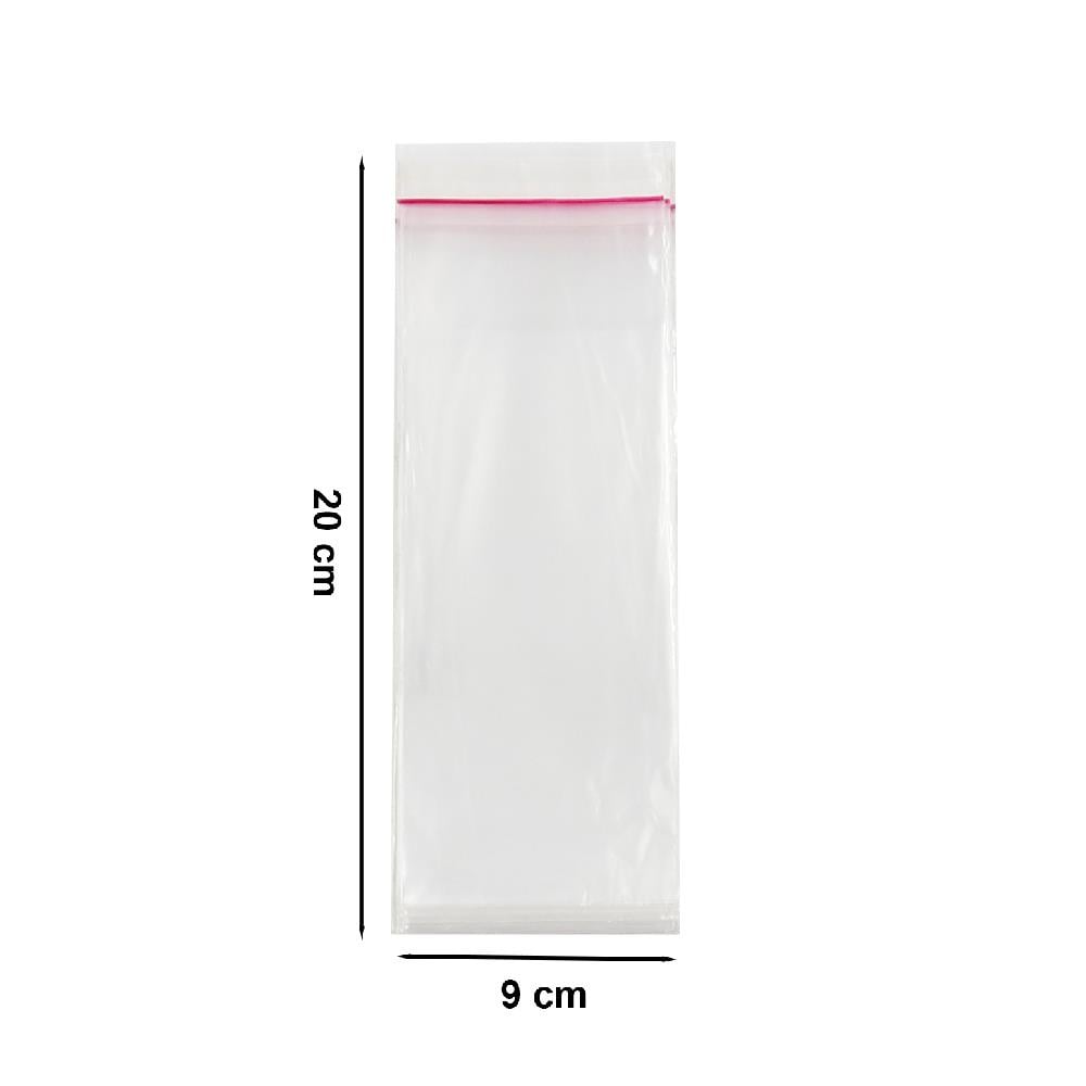 9x20 Şeffaf Bantlı Poşet
