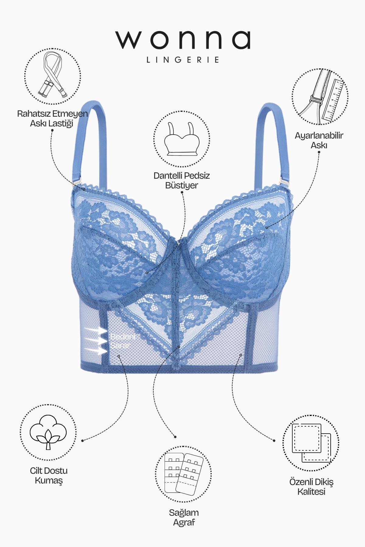 WONNADantelli Büstiyer Sütyen - Pedsiz - Fashion - 2500