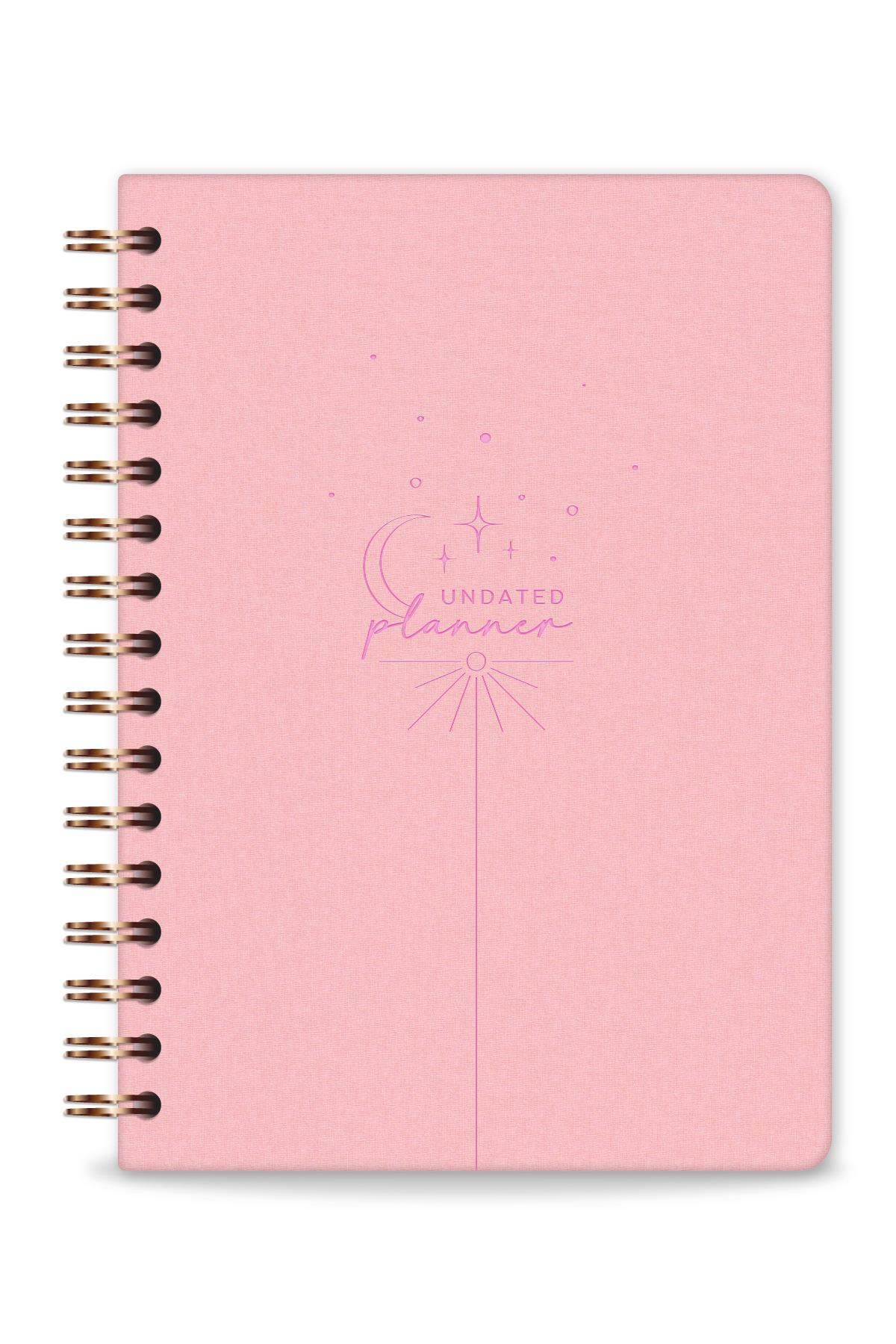 A5 Spiralli Süresiz Planlayıcı Ajanda - Pembe | Paperora