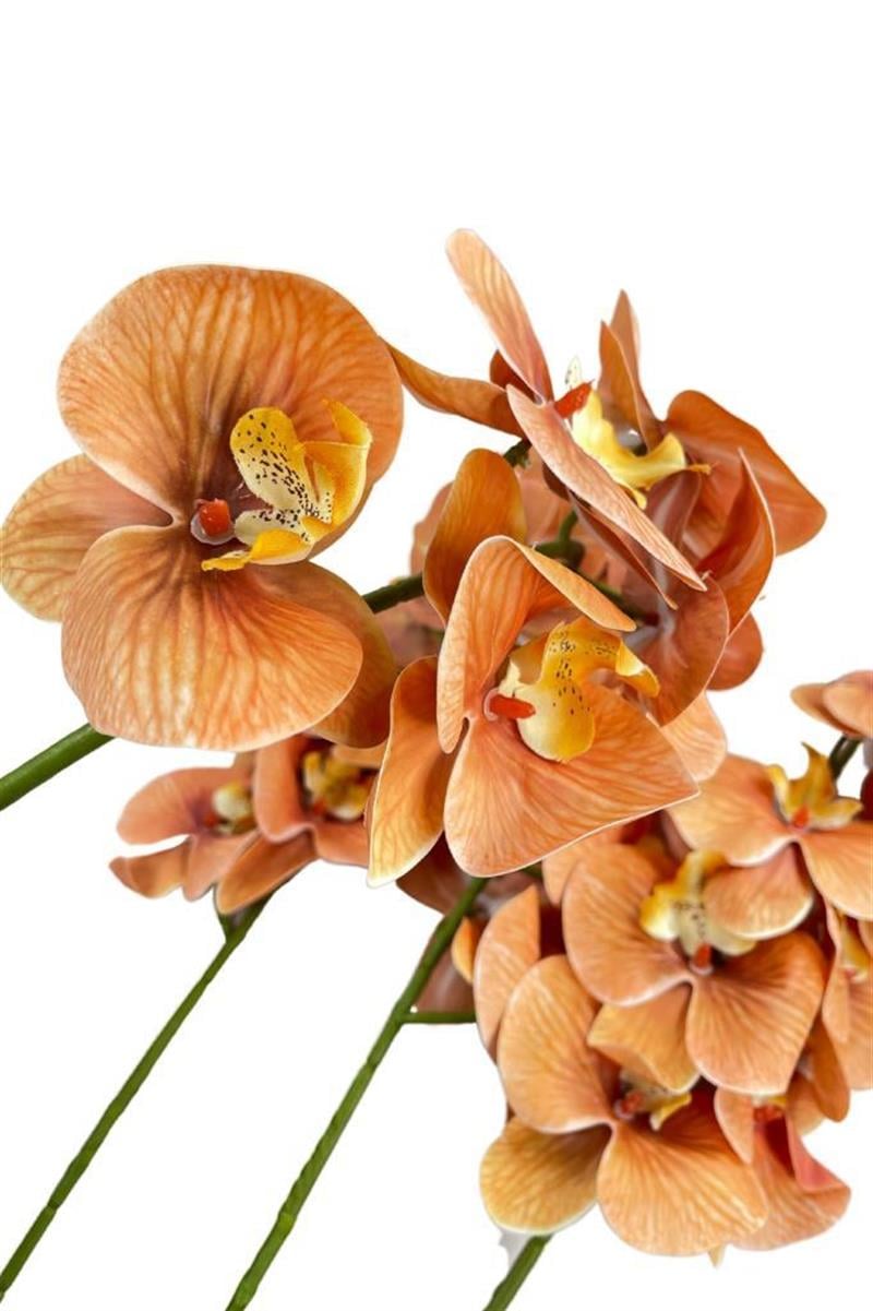 Yapay Çiçek Somon Rengi Islak Orkide Uzun Dal 90 cm Orkide