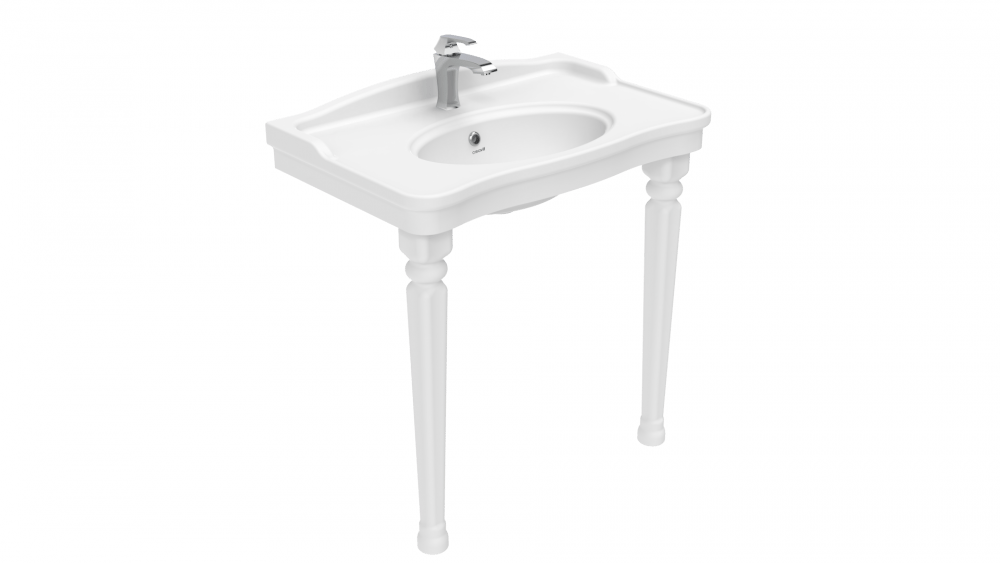 An080+kl270 Antik Lavabo Ayak 50x80 Cm Beyaz