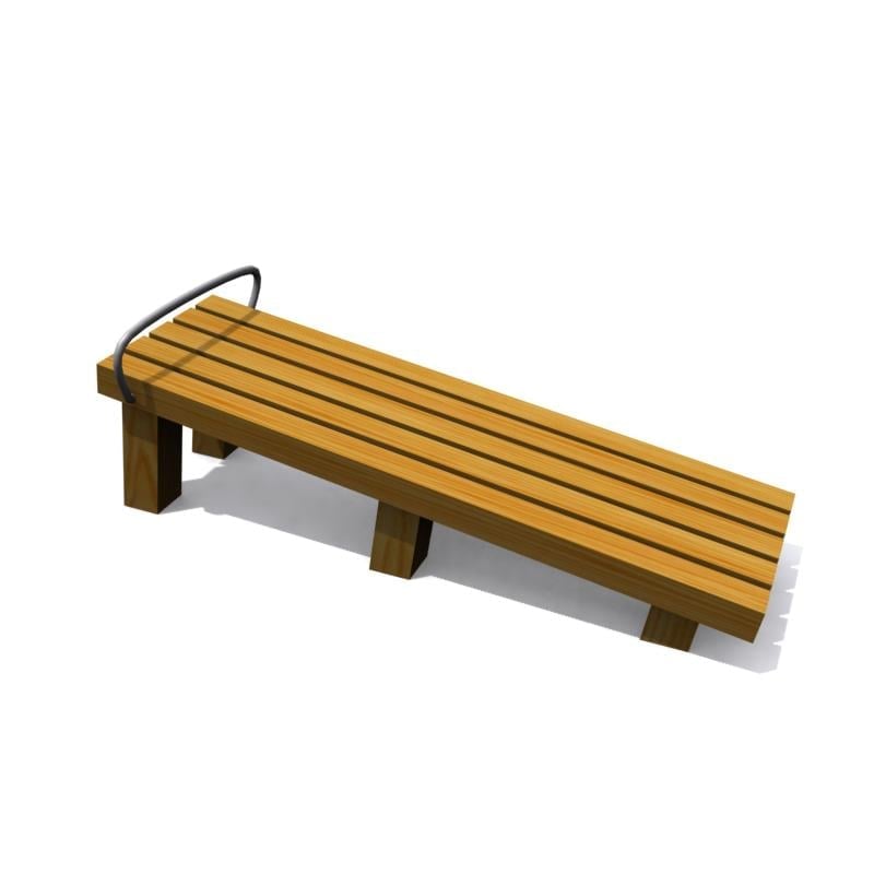 Sit-Up & Push-Up Bench FW04 – Outdoor Wooden Core Trainer