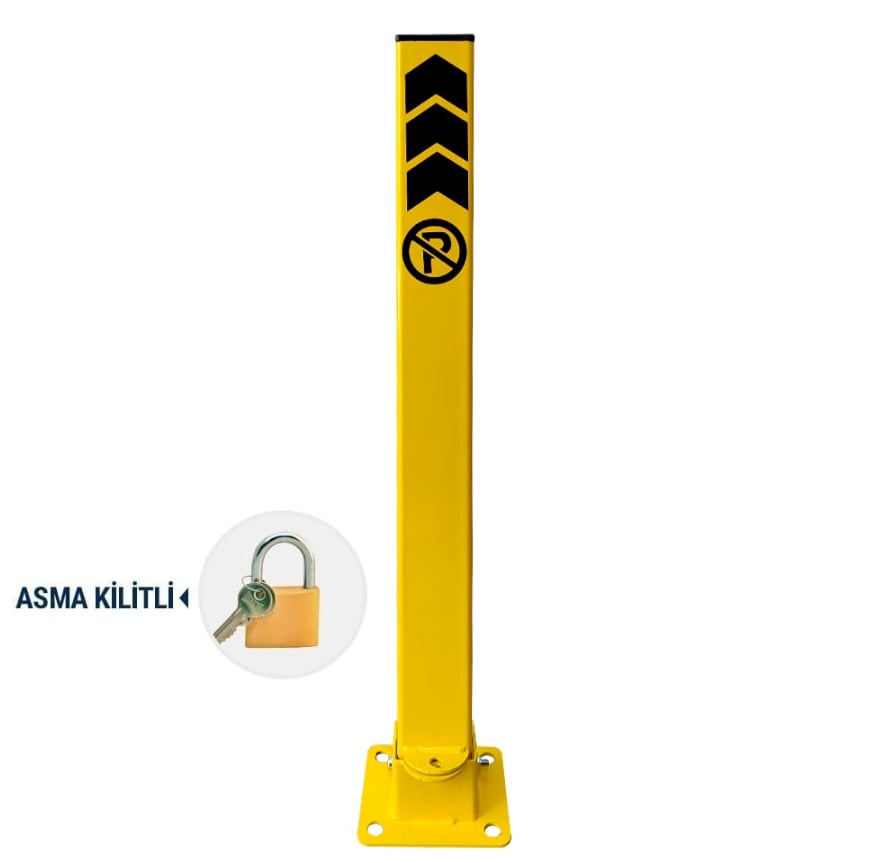 60 cm Lockable Parking Post – Padlock Barrier for Private Lots