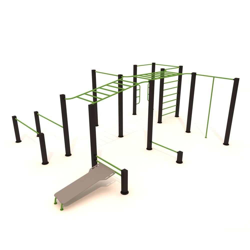 Workout Fitness Station FST-103 – 14-User Outdoor Training System