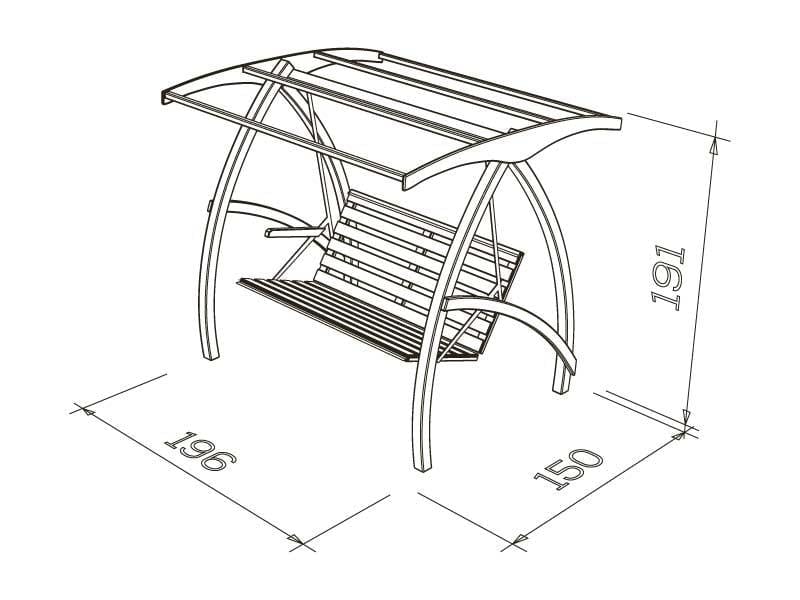 Wooden Garden Swing – Elegance Model