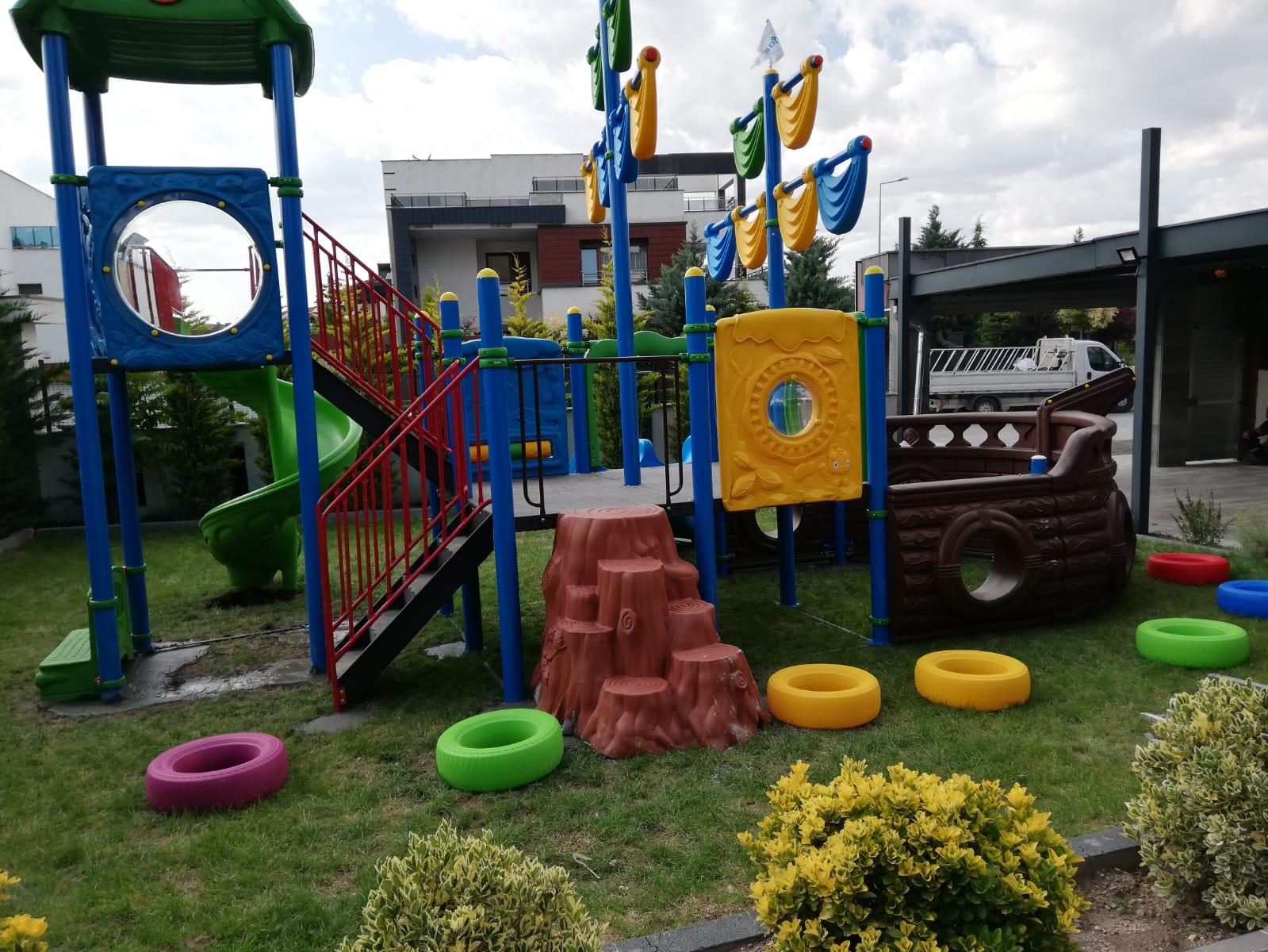 Ship-Themed Outdoor Playground with Double Sails – 10 x 5.5 m