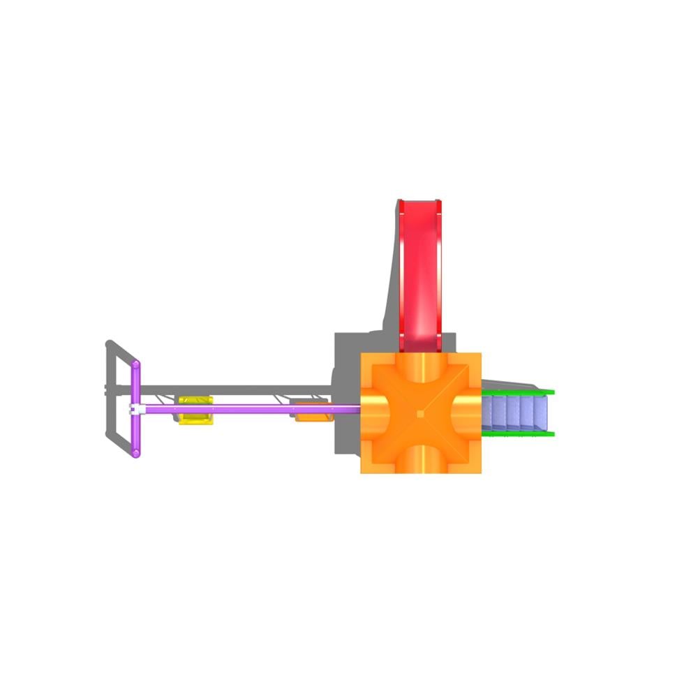 Single-Tower Playground Set with Slide and Double Swing – BOS-03 (5.5x4.5m)