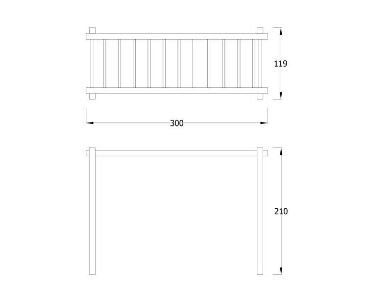 Horizontal Ladder FW01 – Outdoor Wooden Fitness Equipment